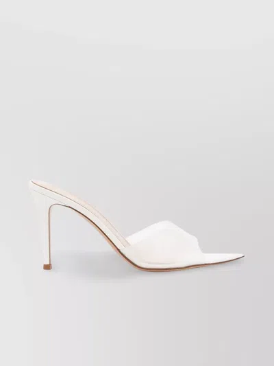 Gianvito Rossi 85mm Heel Pointed Toe Stiletto Sandals In White