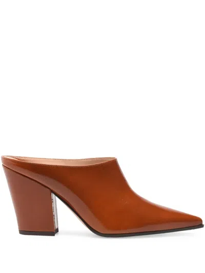 Gianvito Rossi 85mm Keinna Mules In Brown
