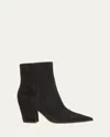 Gianvito Rossi 85mm Keinna Suede Ankle Boots In Black