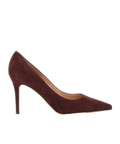 Gianvito Rossi 85mm Leather Pumps In Brown