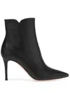Gianvito Rossi Stiletto-heel Leather Ankle Boots In Black