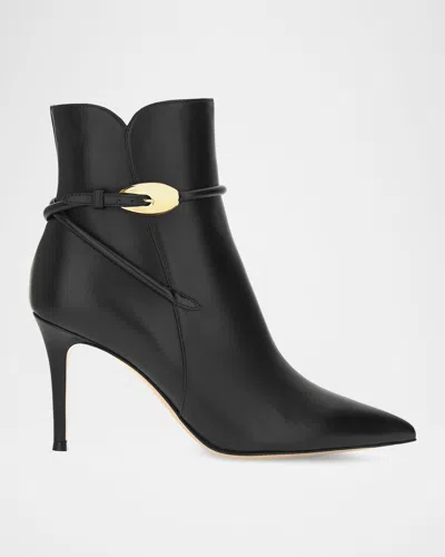 Gianvito Rossi 85mm Nappa Leather Ankle Boots In Black