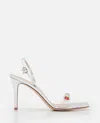 Gianvito Rossi Crystal Embellished Transparent Strap Sandals In Grey