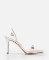 Gianvito Rossi Crystal Embellished Transparent Strap Sandals In Transparent