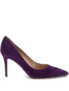 Gianvito Rossi 85mm Pointed Stiletto Pumps In Purple