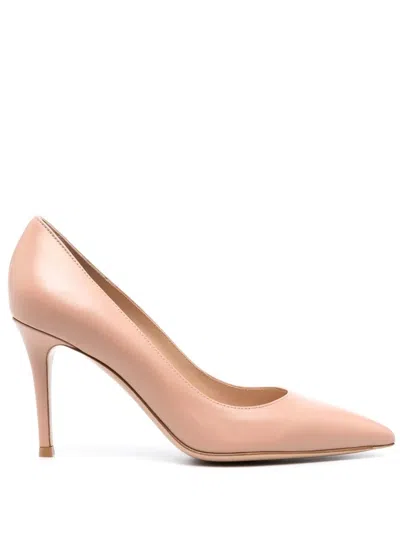 Gianvito Rossi 85mm Pointed-toe Leather Pumps In Neutrals
