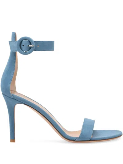 Gianvito Rossi Portofino High Heel Sandals Female Blue In Light Blue