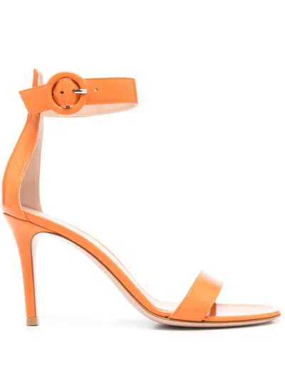 Gianvito Rossi 85mm Portofino Sandals In Orange