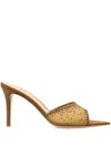 Gianvito Rossi 85mm Rania Crystal-embellished Sandals In Gold