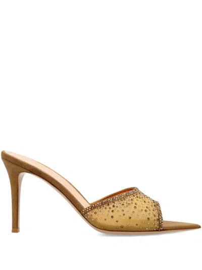 GIANVITO ROSSI 85MM RANIA CRYSTAL-EMBELLISHED SANDALS