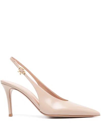 Gianvito Rossi 85mm Robbie Slingback Pumps In Neutrals