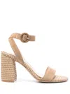 Gianvito Rossi 85 Suede Espadrille Sandals In Brown