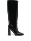 Gianvito Rossi Santiago Knee-high Leather Boots In Black