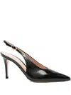 Gianvito Rossi 85mm Slingback Pointed-toe Pumps In Black