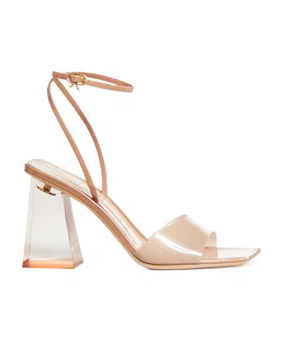 Gianvito Rossi 85mm Square-toe Sandals In Nude