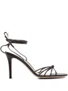 Gianvito Rossi 85mm Strappy Leather Sandals In Brown