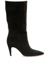Gianvito Rossi 85mm Suede Pointed-toe Boots In Black
