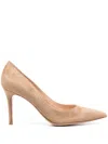 Gianvito Rossi 85mm Robbie Suede Pumps In Brown