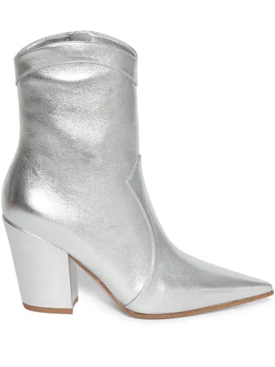 Gianvito Rossi 85mm West Boots In Silver