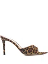 Gianvito Rossi 90mm Leopard-print Open-toe Mules In Brown