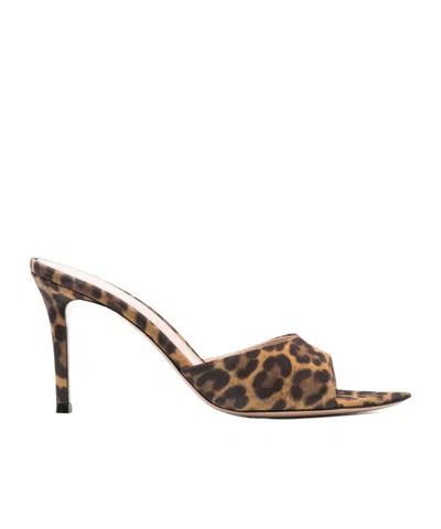 GIANVITO ROSSI 90MM LEOPARD-PRINT OPEN-TOE MULES
