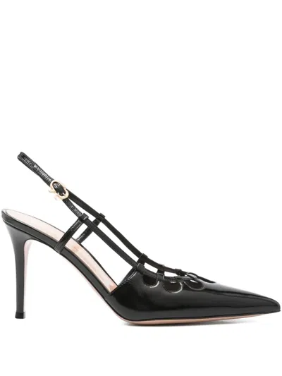 Gianvito Rossi 90mm Slingback Cut-out Pumps In Black