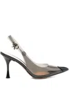 Gianvito Rossi 90mm Slingback Transparent Pumps In Black