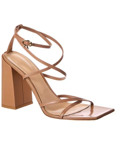 Gianvito Rossi 95 Leather Sandal In Brown