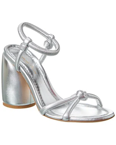 Gianvito Rossi 95 Leather Sandal In Silver