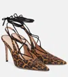 Gianvito Rossi 95 Leopard-print Suede Slingback Pumps In Multi
