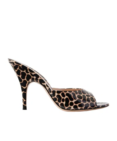 Gianvito Rossi 95 Leopard-print Leather Mules In Multi