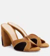 Gianvito Rossi 95 Suede Mules In Brown