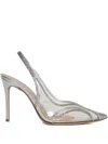 Gianvito Rossi 95mm Brenda Slingback Pumps In Silver