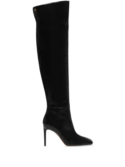 Gianvito Rossi 95mm Christina Cuissard Boots In Black