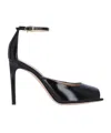 Gianvito Rossi Ethel Squared Peep Toe Sandals In Black