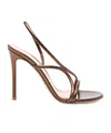 Gianvito Rossi Metallic Strappy Open Toe High Heel Sandal In Brown