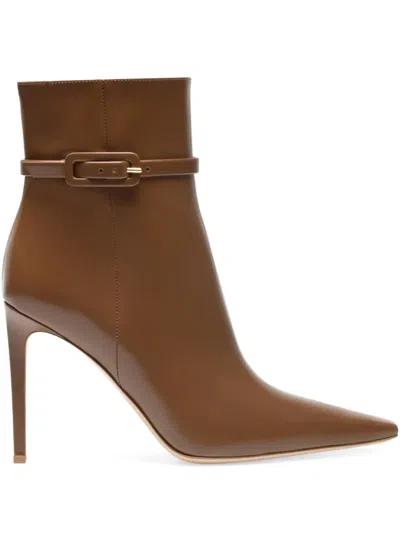 Gianvito Rossi 95mm Lindsay Boots In Brown