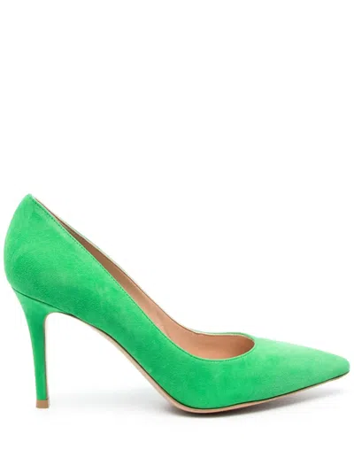 Gianvito Rossi Stiletto-pumps Aus Wildleder 95mm In Green
