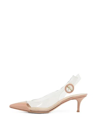 Pre-owned Gianvito Rossi Alice Slingback Pumps In Neutral