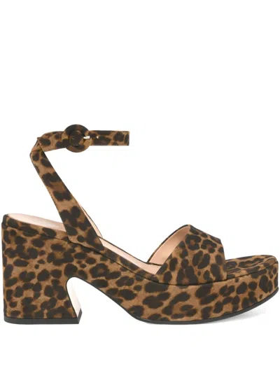 Gianvito Rossi Alma Leopard-print Platform Sandals