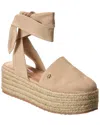 Gianvito Rossi Velour Platform Espadrilles In Brown