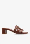 Gianvito Rossi Amalfi 45 Calf Leather Mules In Brown