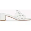 Gianvito Rossi Amalfi 45 Calf Leather Mules In White Leather