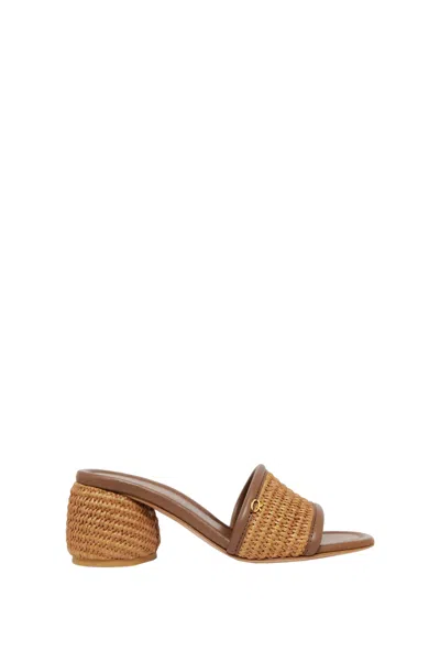 Gianvito Rossi Amami60 Heeled Sandals In Brown