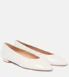 Gianvito Rossi Glossed-leather Ballet Flats In White