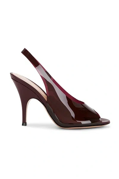 Gianvito Rossi Peep-toe Pvc And Leather Slingback Sandals In Multi
