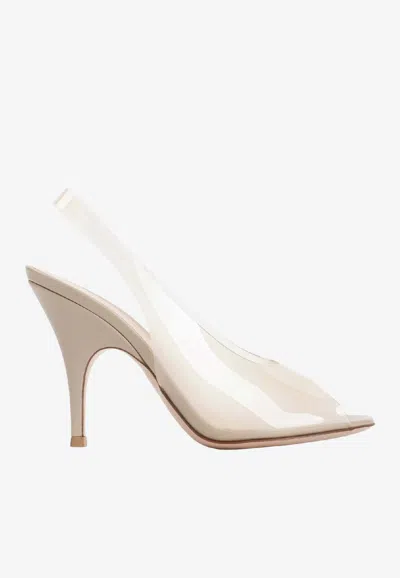 Gianvito Rossi Amelie Mini Sandals With 9.5cm Heel In Transparent