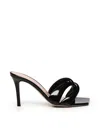 Gianvito Rossi Square-headed High-heeled Sandals In Black