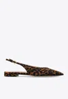 Gianvito Rossi Leopard-print Pointed Sandals In Brown