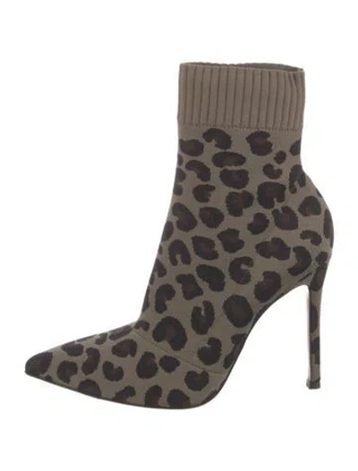 Pre-owned Gianvito Rossi Animal Print Sock Boots In Neutral